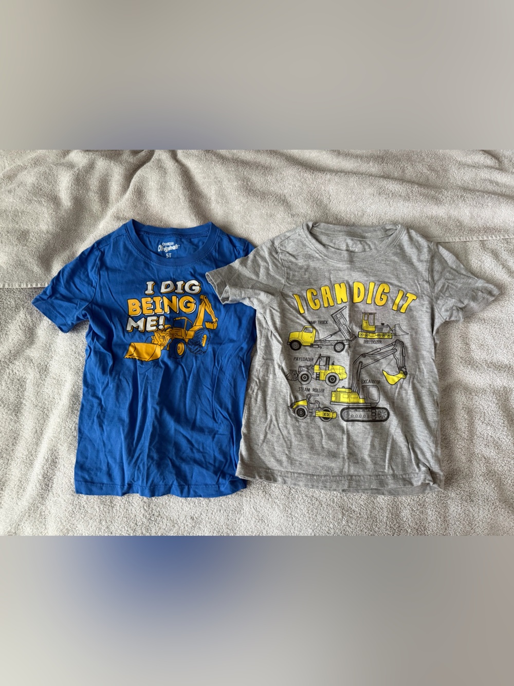 Blue & Gray Construction Graphic Tee Bundle